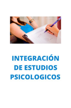 CURSO: INTEGRACIÓN DE ESTUDIOS PSICOLÓGICOS